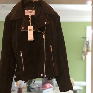New BCBG Moto suede jacket